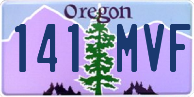 OR license plate 141MVF
