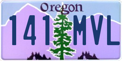 OR license plate 141MVL