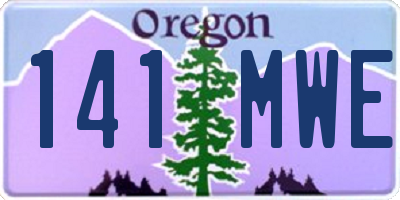 OR license plate 141MWE