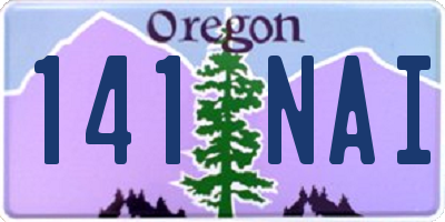 OR license plate 141NAI