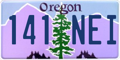 OR license plate 141NEI