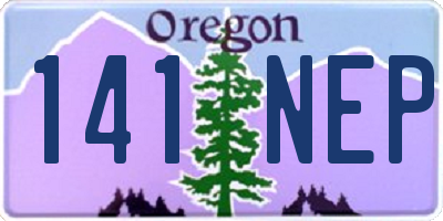 OR license plate 141NEP