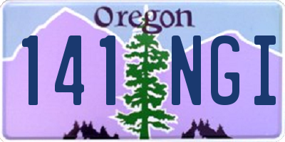 OR license plate 141NGI