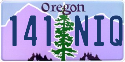 OR license plate 141NIQ