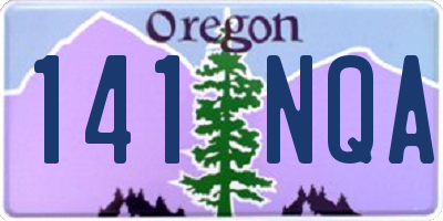 OR license plate 141NQA