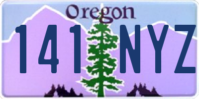 OR license plate 141NYZ