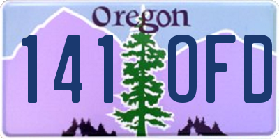 OR license plate 141OFD