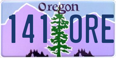 OR license plate 141ORE
