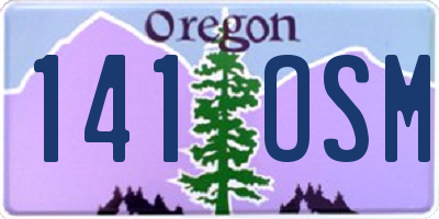 OR license plate 141OSM