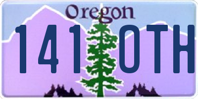 OR license plate 141OTH