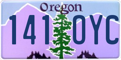OR license plate 141OYC