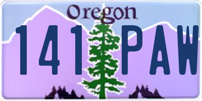 OR license plate 141PAW