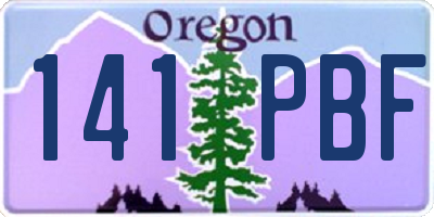 OR license plate 141PBF