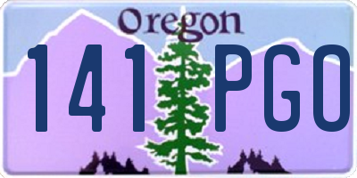 OR license plate 141PGO