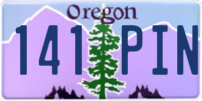 OR license plate 141PIN