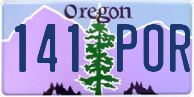 OR license plate 141POR