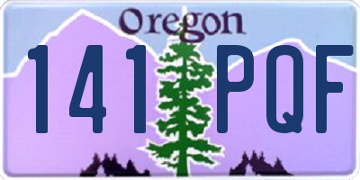 OR license plate 141PQF