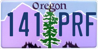 OR license plate 141PRF