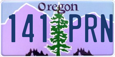 OR license plate 141PRN