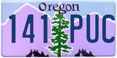 OR license plate 141PUC