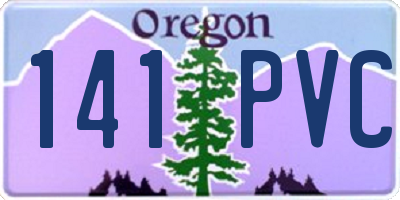 OR license plate 141PVC