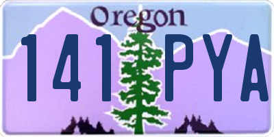 OR license plate 141PYA