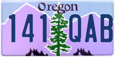 OR license plate 141QAB
