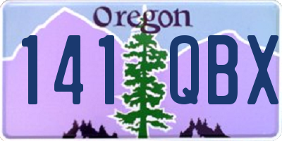 OR license plate 141QBX