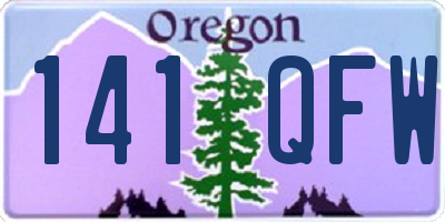 OR license plate 141QFW
