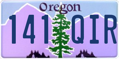 OR license plate 141QIR