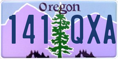OR license plate 141QXA
