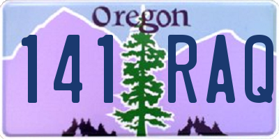 OR license plate 141RAQ