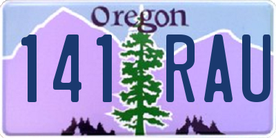 OR license plate 141RAU