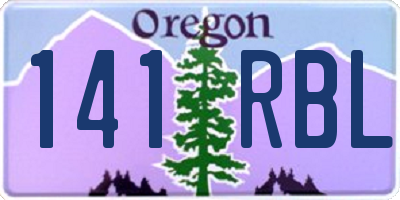 OR license plate 141RBL