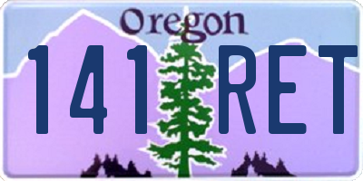 OR license plate 141RET