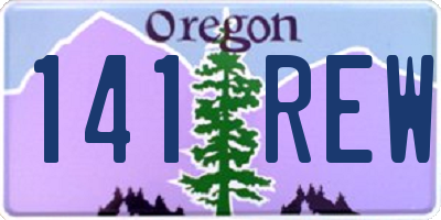OR license plate 141REW
