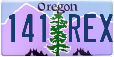 OR license plate 141REX