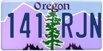 OR license plate 141RJN