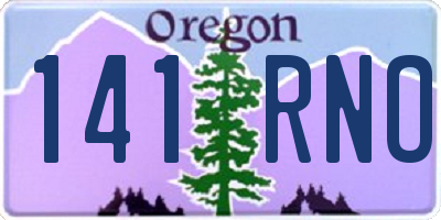 OR license plate 141RNO