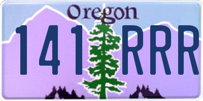 OR license plate 141RRR