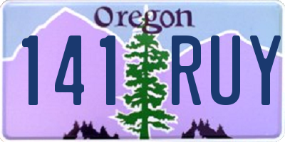 OR license plate 141RUY