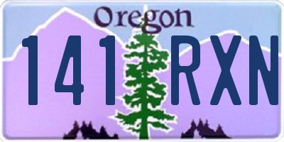 OR license plate 141RXN