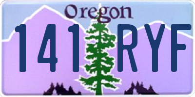 OR license plate 141RYF