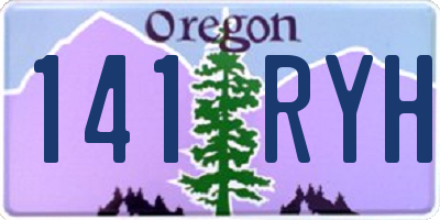 OR license plate 141RYH