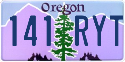 OR license plate 141RYT