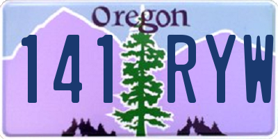 OR license plate 141RYW