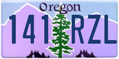 OR license plate 141RZL