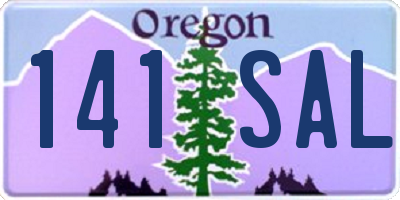 OR license plate 141SAL