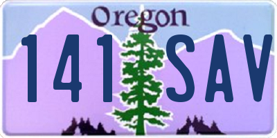 OR license plate 141SAV