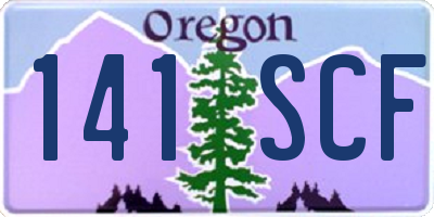 OR license plate 141SCF